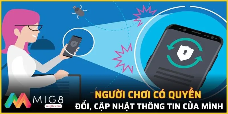Người chơi có quyền đổi, cập nhật thông tin của mình